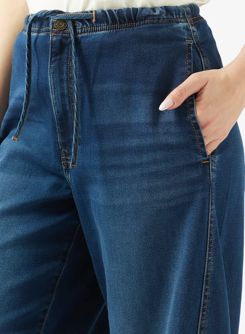 Guess Jeans  Twisted Extrawide High Waist Jogger for Women | Best Price UAE