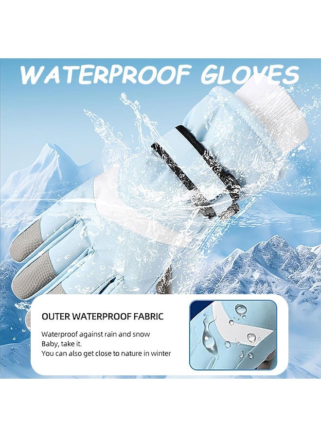 إم إكس إن قفازات تزلج شتوية مقاومة للماء والرياح، قفازات ثلج تعمل باللمس للرجال والنساء، قفازات شتوية دافئة مضادة للانزلاق على الجليد للطقس البارد - Image 3