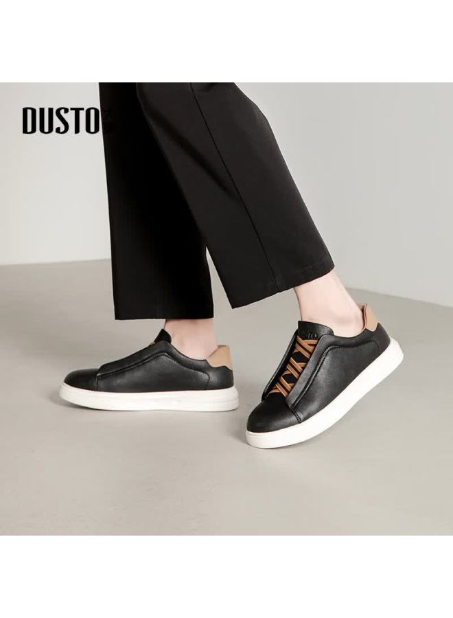 Dusto Men's Shoes, Spring New White Sneakers, Versatile Comfortable Men's Student Skateboard Shoes, Height-increasing Sports Casual Shoes - Image 1