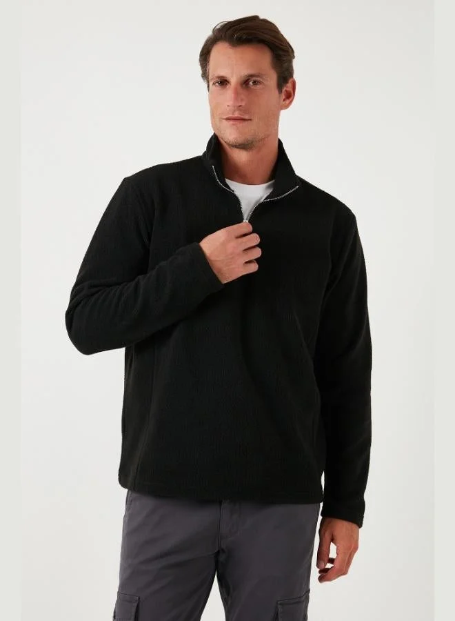 Buratti Slim Fit Stand Collar Winter Coat Men's Polar Fleece 5906053