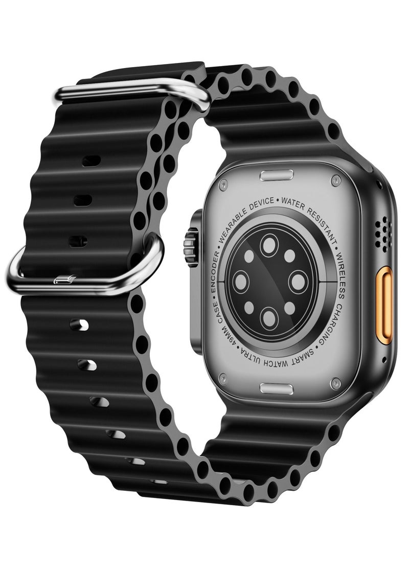 AROAQ - Smart Watch C9 Ultra Health Fitness Tracker Sport Watch 49MM- Black - Image 1