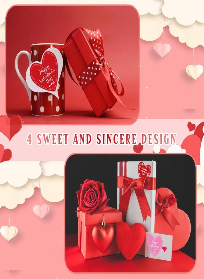 Well Tile Red Heart Valentine's Day Sticker Labels 2" - Happy Valentine's Day Sticker Labels 2 Inch - Valentine's Day Heart Stickers 500 Adhesive Love Labels Per Roll - Image 2