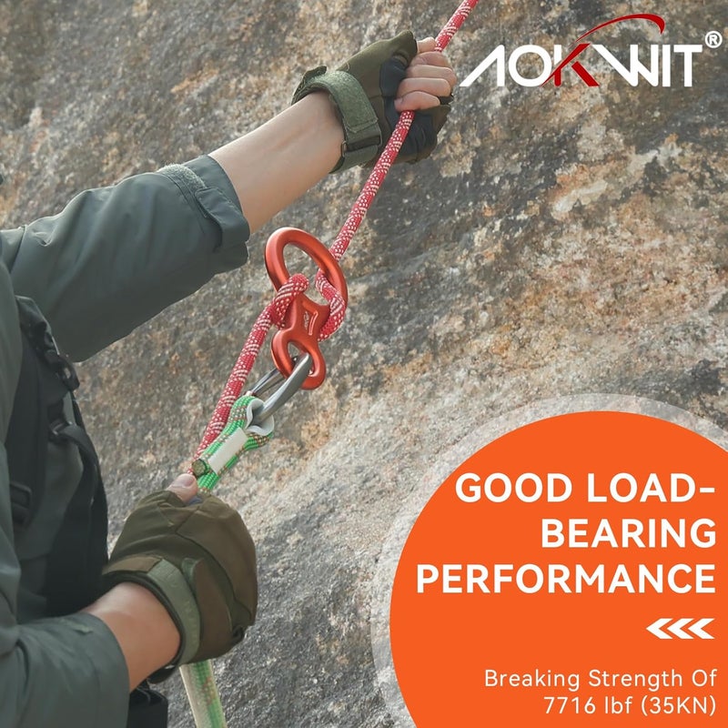 AOKWIT Rescue Figure 8 Descender Climbing Gear Downhill Equipment 35KN/3500kg 7075 Aluminum Alloy Rigging Plate for Climbing Belaying and Rappeling Device - Image 3