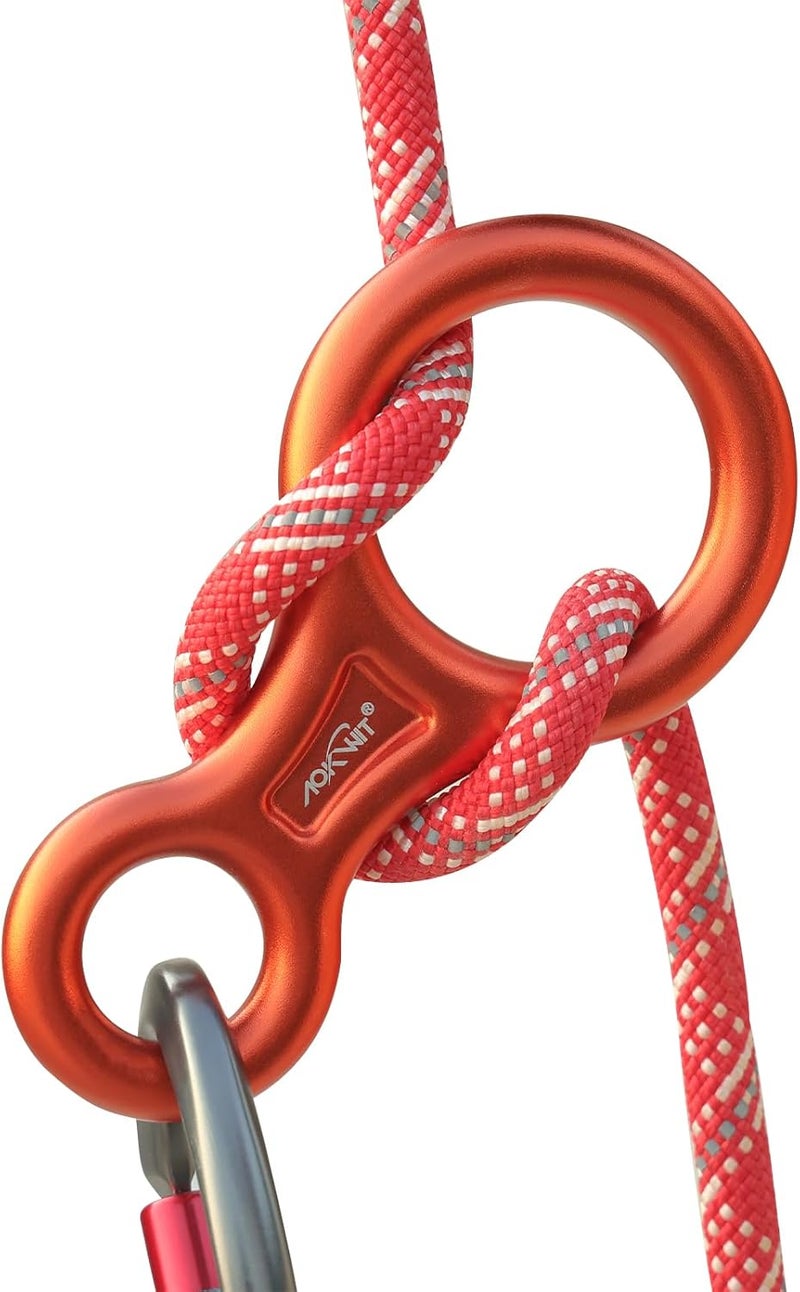 AOKWIT Rescue Figure 8 Descender Climbing Gear Downhill Equipment 35KN/3500kg 7075 Aluminum Alloy Rigging Plate for Climbing Belaying and Rappeling Device - Image 1