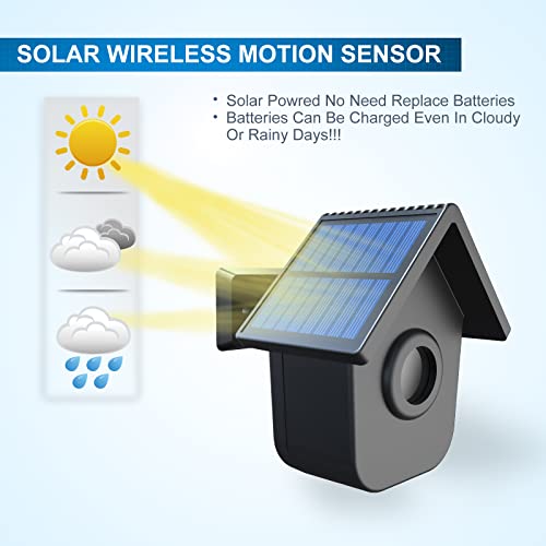 HTZSAFE Driveway Sensor Extra Solar Wireless Outdoor Weatherproof Motion SensorDetector for HTZSAFE Alarms12 Mile Wireless Transmission Range - Image 3