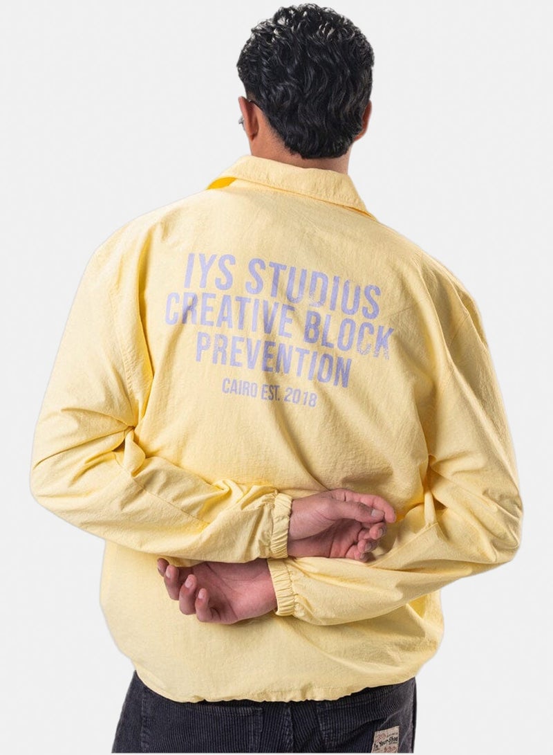 In Your Shoe Yellow Printed Regular Windbreaker - Image 4