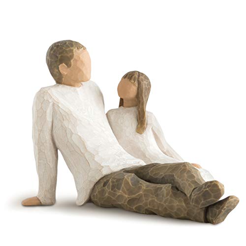 Willow Tree Father and Daughter Celebrating Loving Bond Between Fathers and Daughters Grandfathers and Granddaughters Works Well in Family Groupings Sculpted HandPainted Figure - Image 1