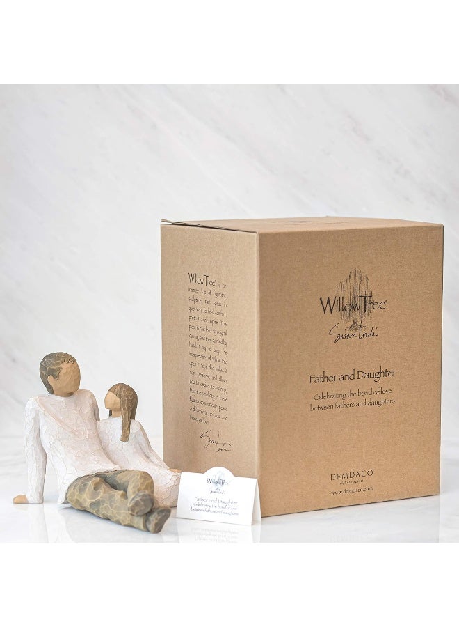 Willow Tree Father and Daughter Celebrating Loving Bond Between Fathers and Daughters Grandfathers and Granddaughters Works Well in Family Groupings Sculpted HandPainted Figure - Image 4
