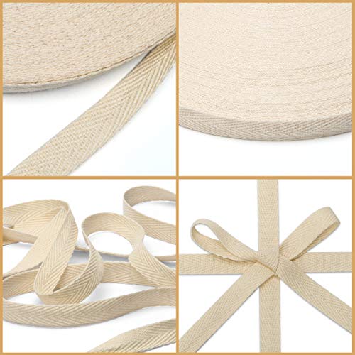 Coitak Cotton Twill Ribbon, 54.7 Yards Binding Ribbon Webbing Tape Trimming for Packing Garment Accessories Handmade DIY - Image 4