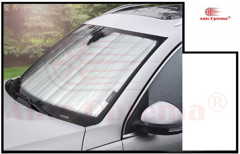 SW Car Front Silver Sunshade Foil Curtain Foldable Car Sunshades for Front/Rear Windshield Material: Aluminium Foil (Universal Fit) - Image 2