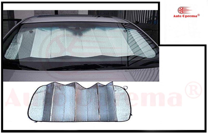 SW Car Front Silver Sunshade Foil Curtain Foldable Car Sunshades for Front/Rear Windshield Material: Aluminium Foil (Universal Fit) - Image 3