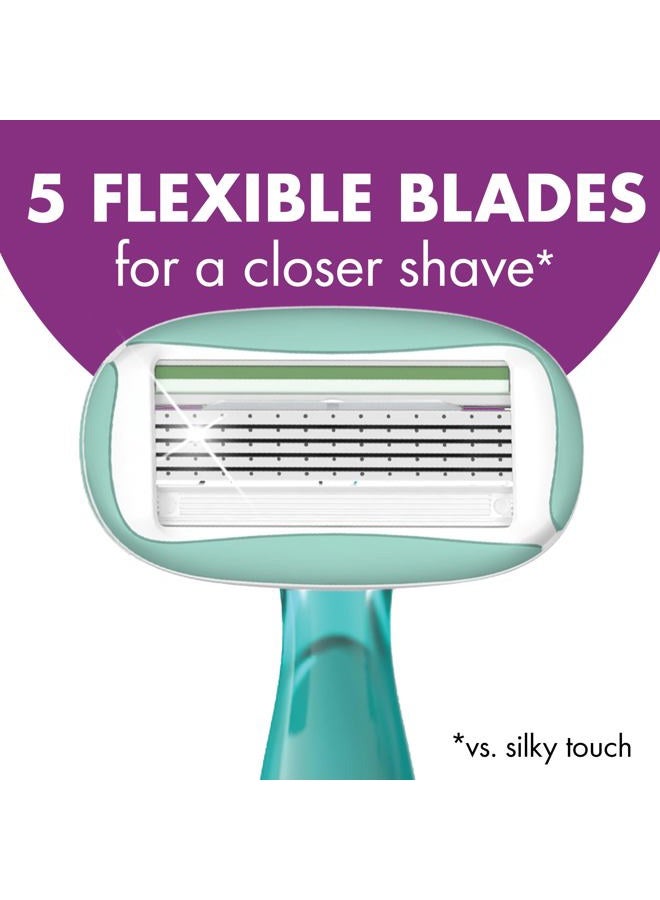 Bic Soleil Sensitive Advanced Women's Disposable Razors With 360 Degree Water Activated Moisture Strip for Enhanced Glide, Shaving Razors With 5 Blades, 10 Count - Image 2