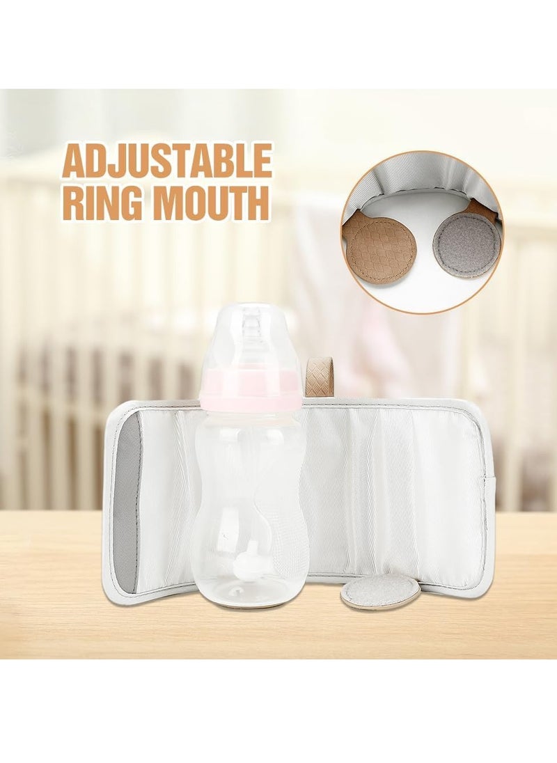 GUDOO Milk Bottle Heater Bottle Warmer Portable Baby Bottle Insulation Cover Portable Baby Bottle Food Warmer Adjustable Milk Warmer with Temperature Display  - Image 3