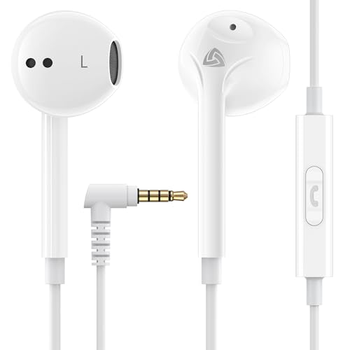 LUDOS ZENITH Wired Earbuds in-Ear Headphones, 2 Years Warranty, Earphones with Microphone, Corded for 3.5mm Jack Ear Buds for iPhone, Samsung, Computer, Laptop, Kids, School Students, Women, Small Ear - Image 1