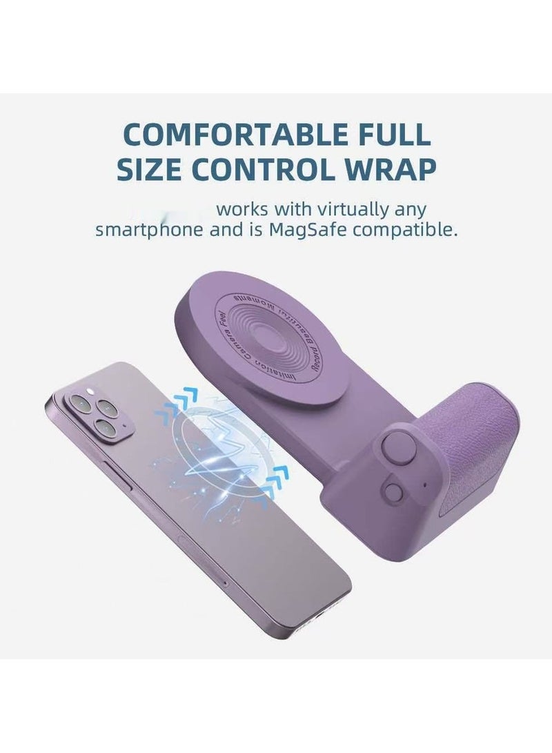 Magnetic Phone Camera Grip, DSLR-style Shutter Grip, Smartphone Photography Mount and Selfie Grip, Equipped With a Wireless Shutter Button, Suitable for IPhone and Android Devices for Selfies/Photography/TikTok/Zoom Calls/videos, Etc. (Black) - Image 3