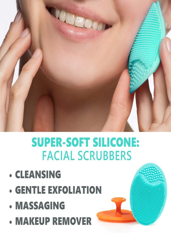 Dylonic 3 Pack Body and Face Exfoliating Brushes for Ingrown Hairs Treatment, Razor Bumps, Shaving Irritation - Silicone Scrubbers Gift Set, Skin Exfoliator Brush Dry Brushing Loofah for Smooth Skin - Image 5