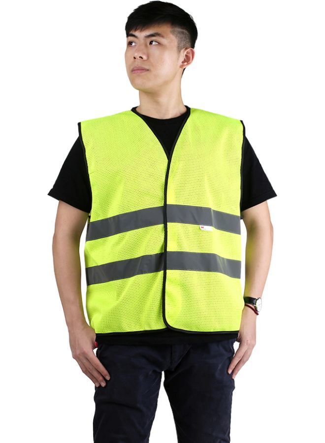 Y&D High Visibility Reflective Security Working Vest Fluorescent Yellow/Grey 26x24x2centimeter - Image 3