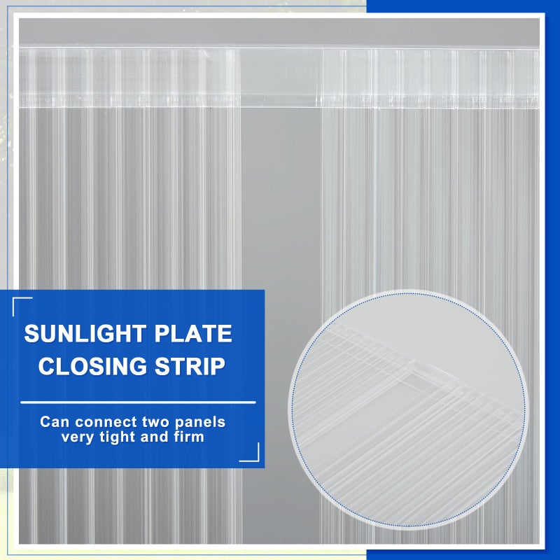 Innconee 30 Pcs Polycarbonate Greenhouse Panels U Connector Profile U Polycarbonate Profile U Channel U End Cap for Twin Wall Greenhouse Panels Prevent Dust, Rain, Fit 6mm or 4mm Panels, 2ft Length - Image 4