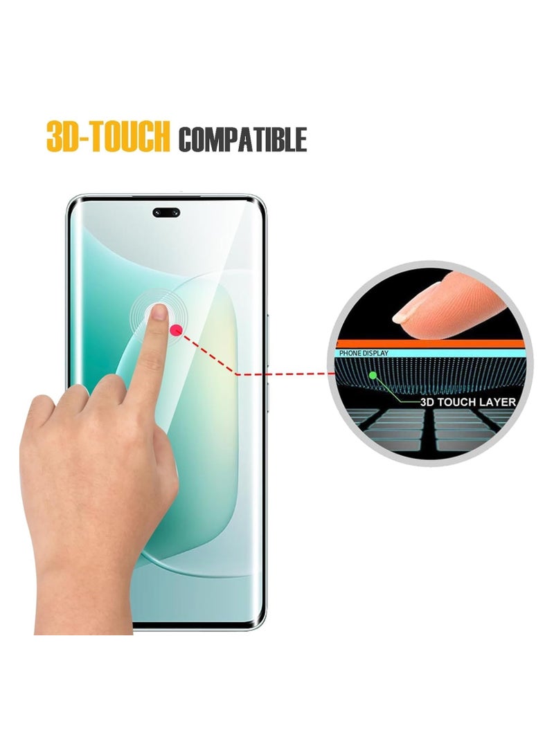 حماية شاشة هونر 300 برو زجاج مقسى لاصق كامل تغطية كاملة خالي من الفقاعات مضاد للخدش وضوح عالي استجابة عالية لحماية الشاشة لهونر 300 برو أسود (1) - Image 4