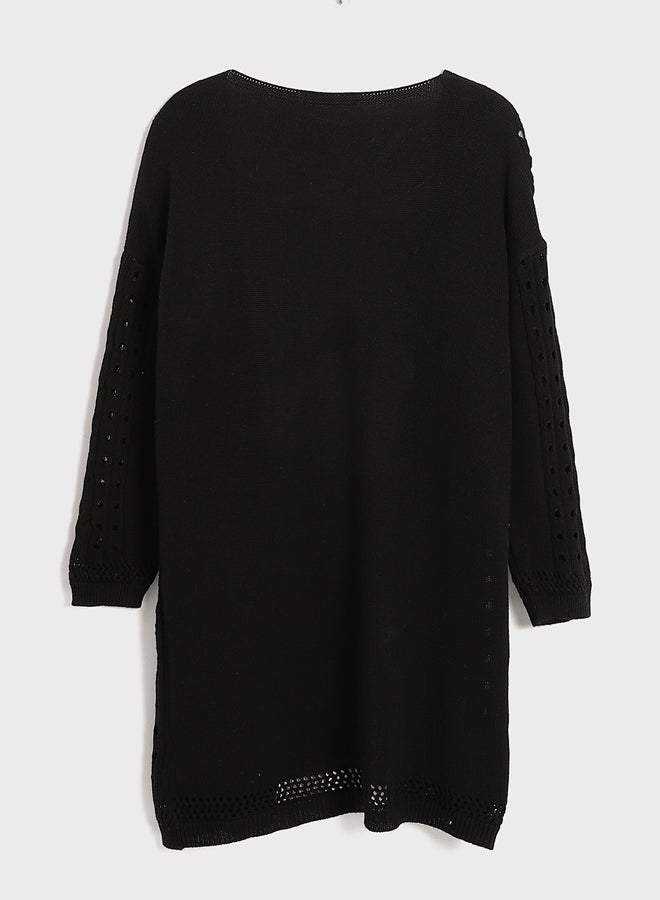 LC WAIKIKI Perforated-Looking Tricot Cardigan - Image 2