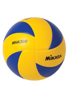 Mikasa Volleyball MVA200 Volleyball, Size 5, Yellow/Blue
