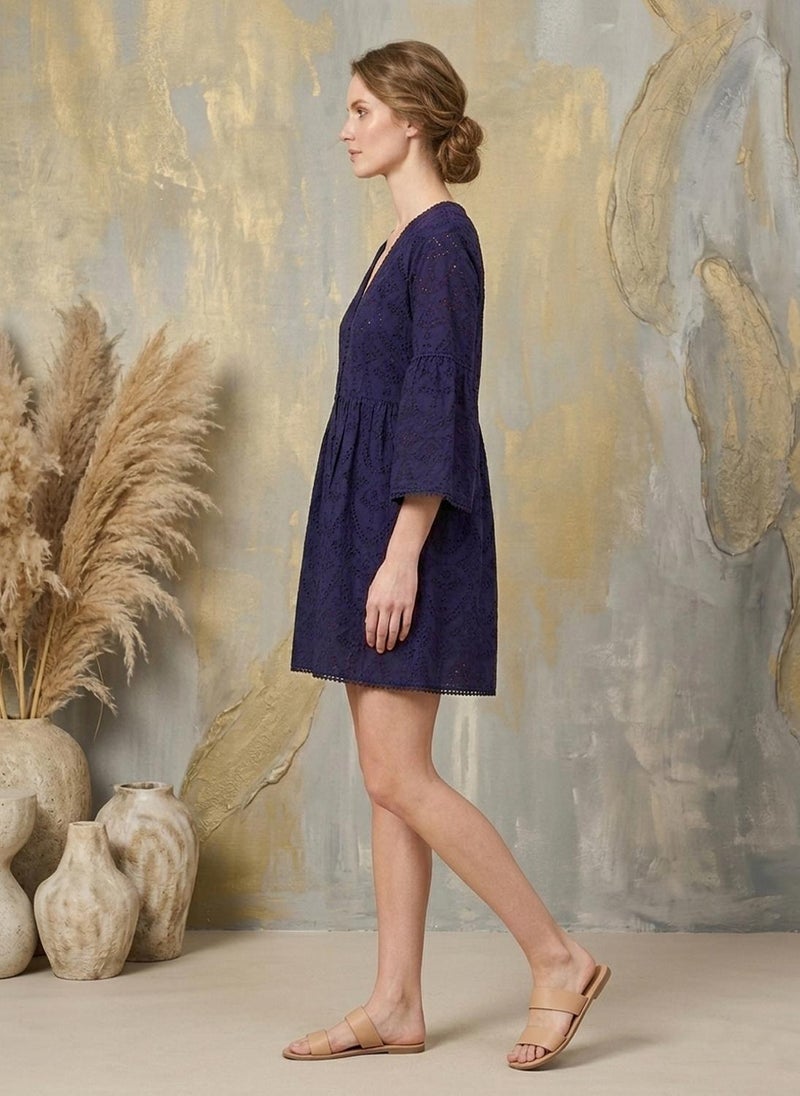 Alaya Women   Cotton Midi Dress -AL3707 - Image 3