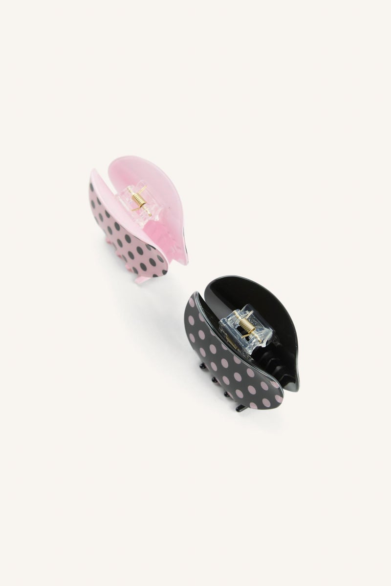 DeFacto Multicolour Woman Woman 2 Piece Polka Dot Hair Clips Casual - Image 4