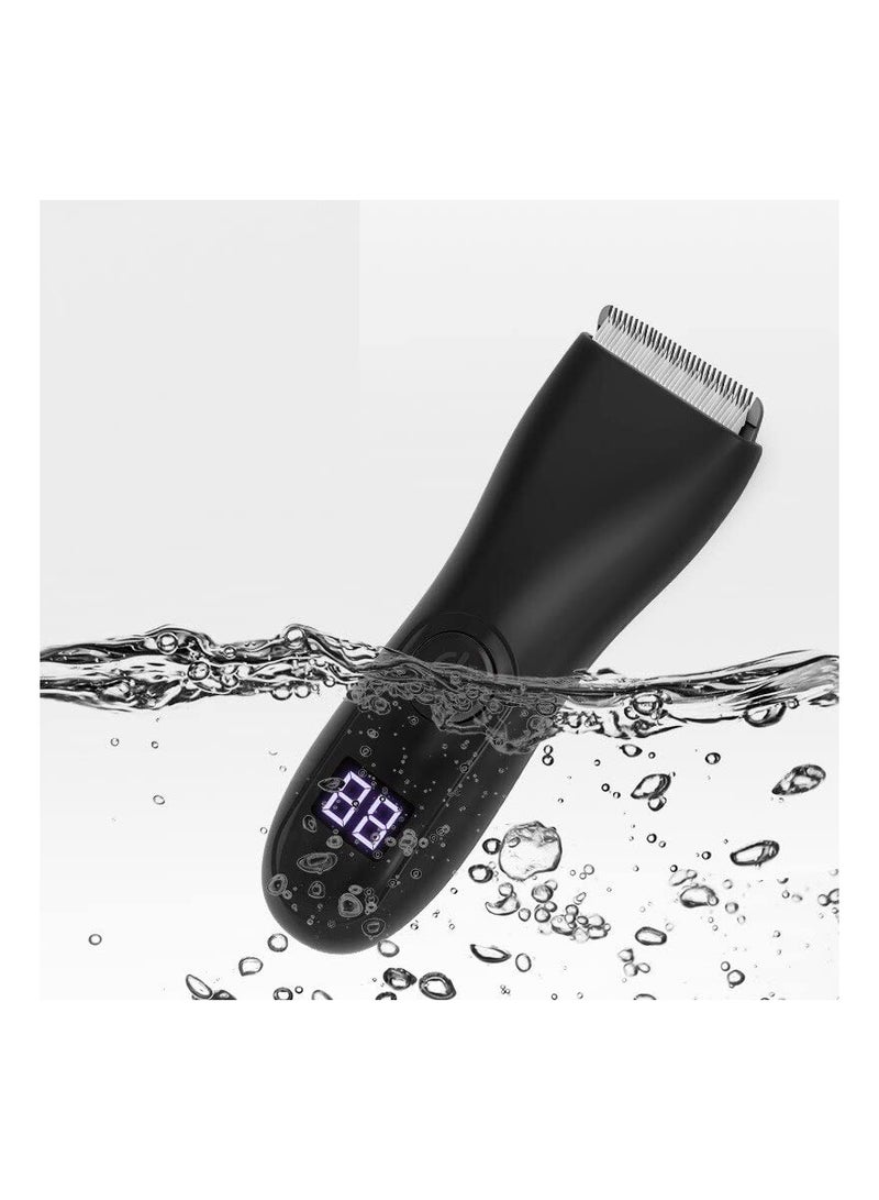 Men's Hair Clippers and Trimmers for Intimate Areas, Waterproof Electric Shaver and Beard Grooming Machine for Hair Removal and Precision Cutting.