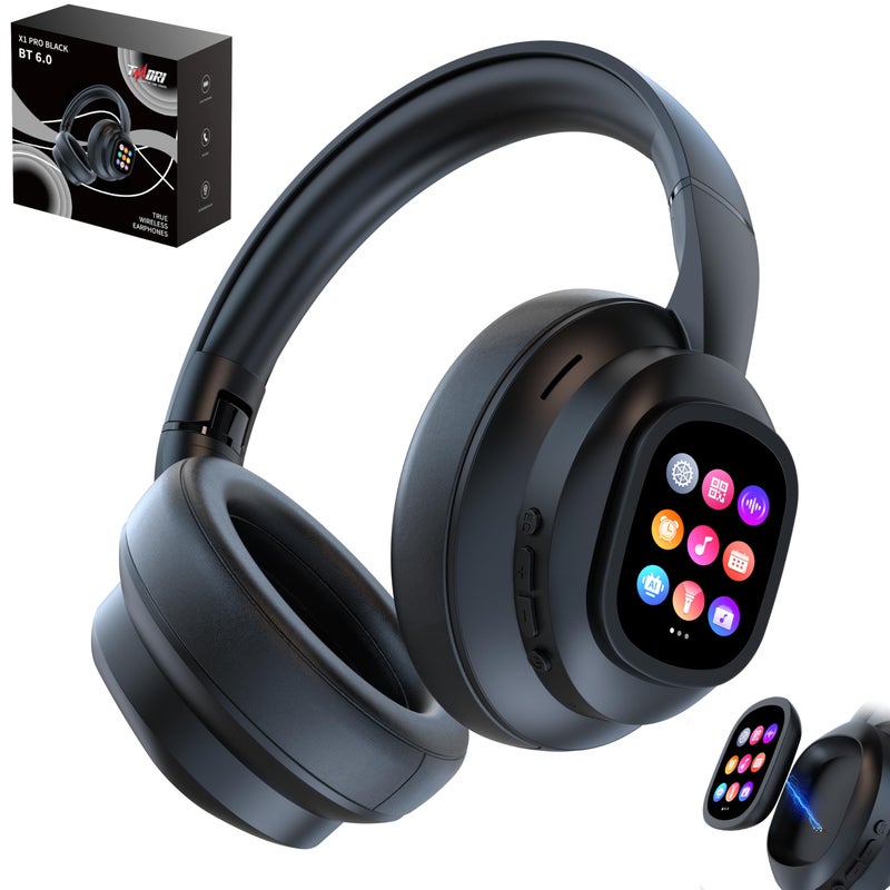 TMORI AI Smart Headphones with Detachable Screen - 115-Language Real-Time Translation, Hybrid ANC, Bluetooth 6.0, Built-in Flashlight & Photo Control for Travel, Business & Daily Use - Image 1