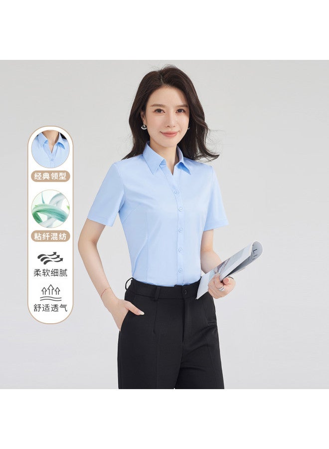 ROMON Women'S Short-Sleeve Shirt, Versatile Fashion For Business, Daily Wear, And Commuting - Image 2