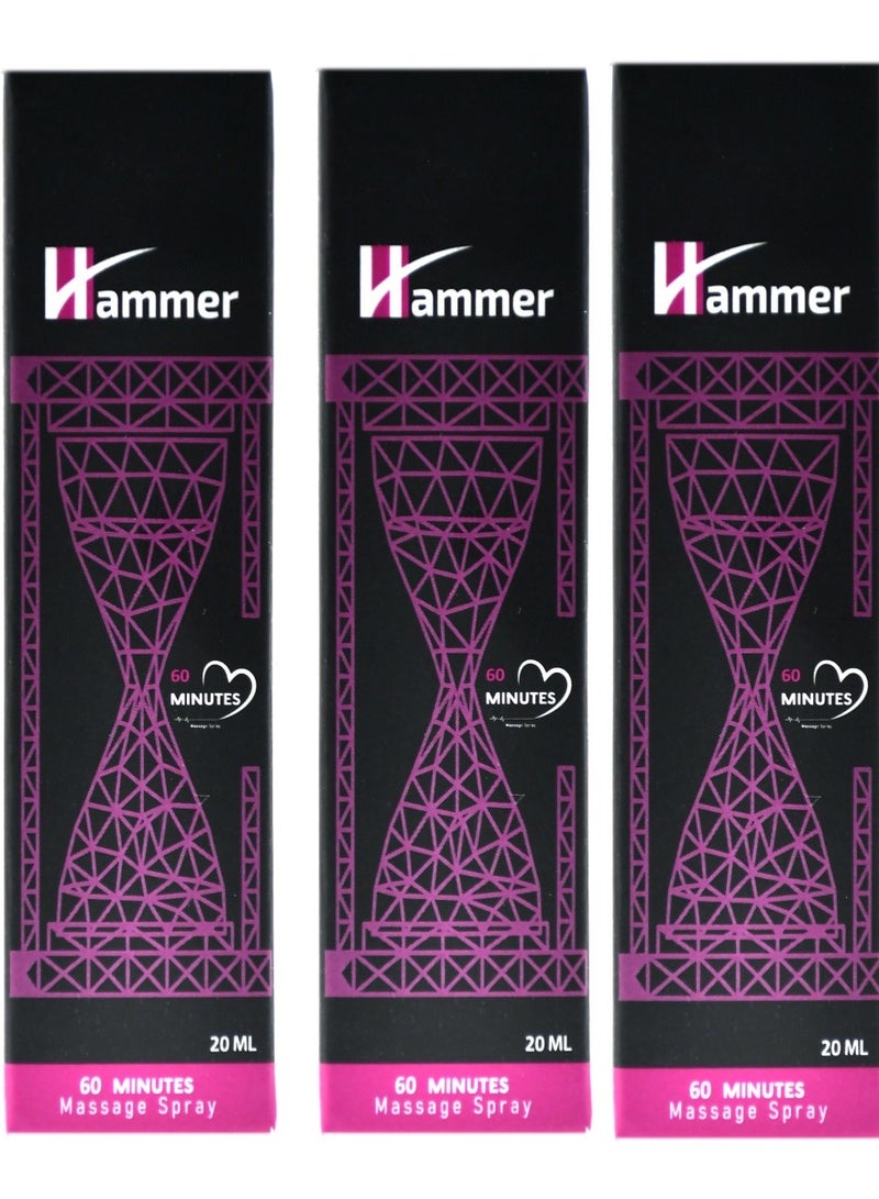Hammer Three Pieces Of 60 Minutes Massage Spray 20x3 ml - Image 1