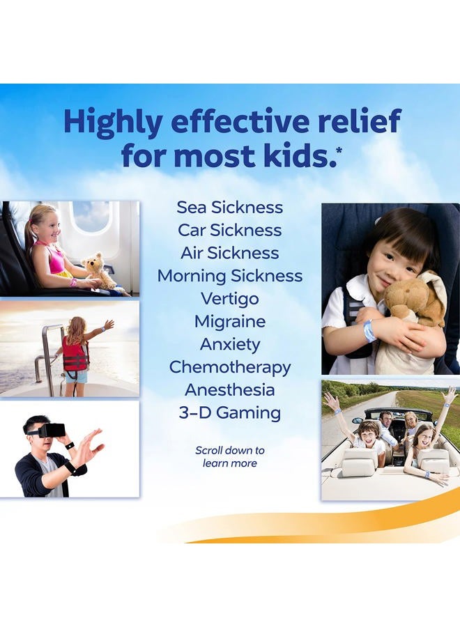 Sea-Band Anti-Nausea Acupressure Wristband for Motion & Morning Sickness, Child, Blue - Image 4