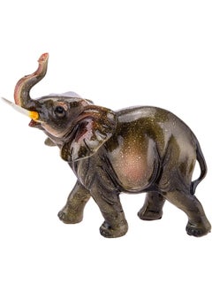 AKDC AKDC Polyresin Elephant L(22CM) XW(9CM) XH(21CM) Brown  - Image 1