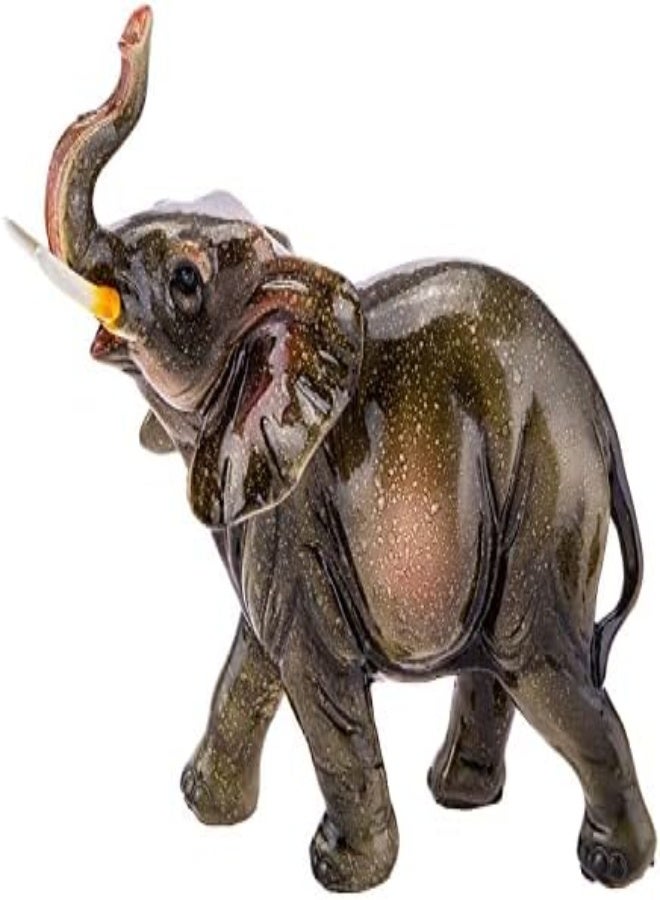 AKDC AKDC Polyresin Elephant L(22CM) XW(9CM) XH(21CM) Brown  - Image 4