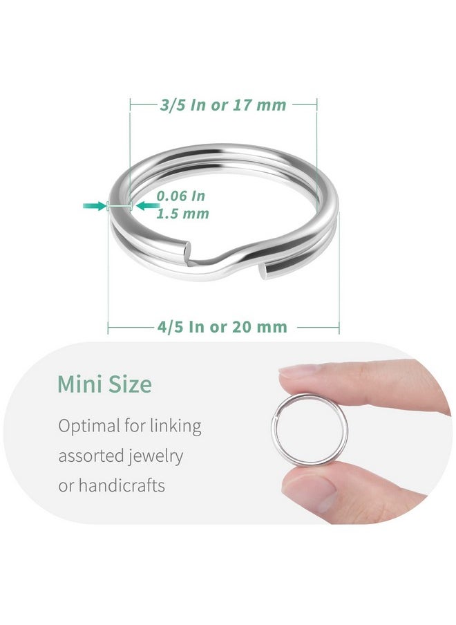 Pawfly 100 Pack 4/5 Inch Mini Split Jump Ring With Double Loops Small Metal Rings Connectors For Jewelry Necklaces Bracelets Earrings Crafts Ornaments And Diy Arts  - Image 2