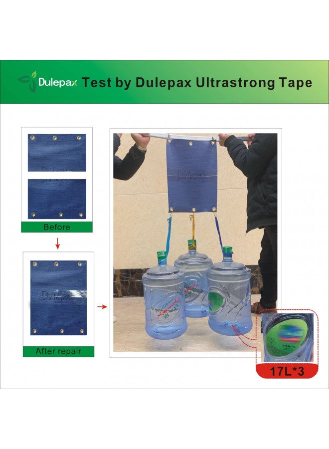 Dulepax شريط إصلاح دليباكس - شريط إصلاح أغطية القوارب، شريط إصلاح الخيام، شريط إصلاح المظلات، مجموعة إصلاح أغطية المركبات الترفيهية، مجموعة إصلاح الأقمشة، مجموعة رقع القماش، شريط الإبحار إلخ. 16.4 قدم × 2.95 إنش (شريط فائق القوة) - Image 1