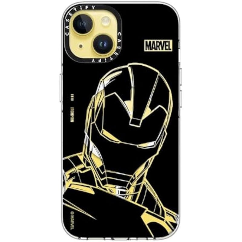 Casetify Clear iPhone 14 Case 【Iron Man Co-Lab/Not Yellowing / 6.6ft Drop Protection/Compatible with Magsafe】 - Iron Man - Black - Clear - Image 3