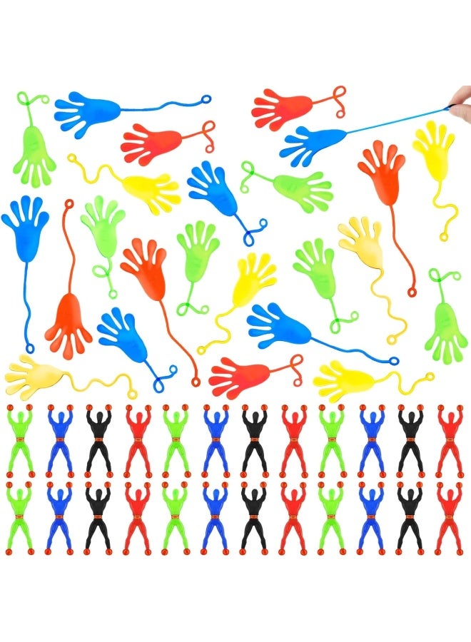 ARGT 40 Pcs Sticky Hands Climbing Man Party Favors Set Treasure Box Toys for Classroom Stretchy Sticky Man Wall Crawler Rolling Men ,Goodie Bag Stuffers Tricky Toys Stick Slap Hand Supplies Prize - Image 1