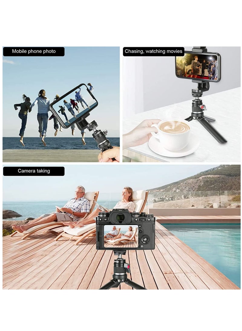 Y&D - Camera Tripod Mini Ball Head Adapter,360 Degree Rotatable Aluminum Head,1/4" Screw Cold Shoe Mount for DSLR Camera/Light Stand/Cell Phone/Monopod/action camera. - Image 1