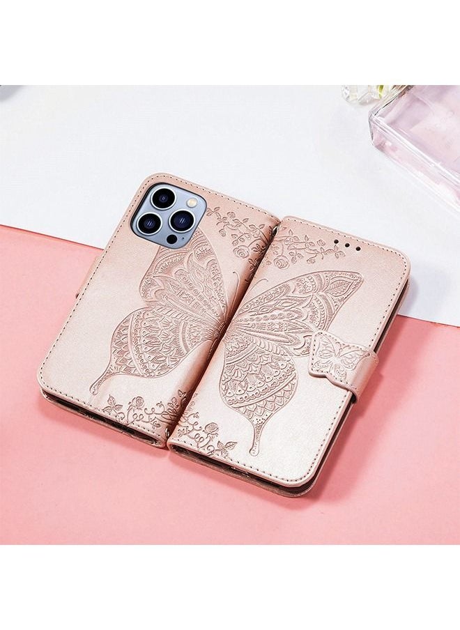 Generic - iPhone 14 Pro Max Wallet Case PU Leather Book Folding Flip Folio Case with Card Holders Kickstand Magnetic Closure Protective Cover for iPhone 14 Pro Max Rose Gold - Image 1