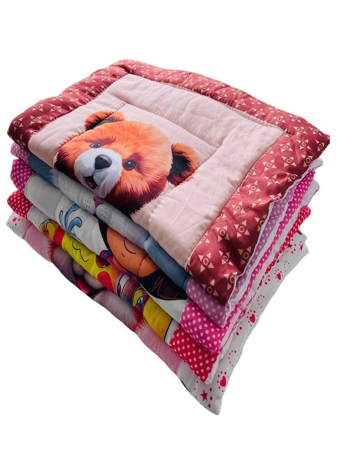 RUMPES New Born Baby Godadi Pack of 5 Combo Set | Soft Cotton Baby Godi, Godari, Baby Bed, Crib Sheet & Cartoon Mat | Multicolor Baby Bedding Set (Set of 5) (Combo-2) - Image 1