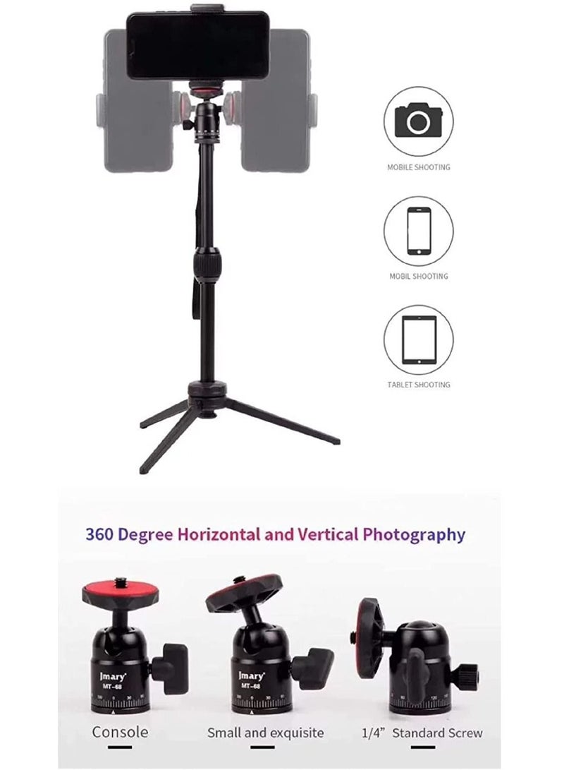 JMARY MT-68 Table-Top Extendable Foldable Tripod Stand for Mobile Phones and DSLR & Digital Cameras - Image 3