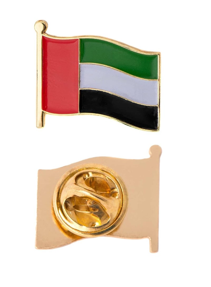 يوويل الإمارات العربية المتحدة التلبيب دبوس دولة الإمارات العربية المتحدة المينا مصنوعة من المعدن تذكارية قبعة الرجال النساء الوطنية يلوحون العلم التلبيب شارة بدبوس الإمارات العربية المتحدة شارة العلم الصغي - Image 1