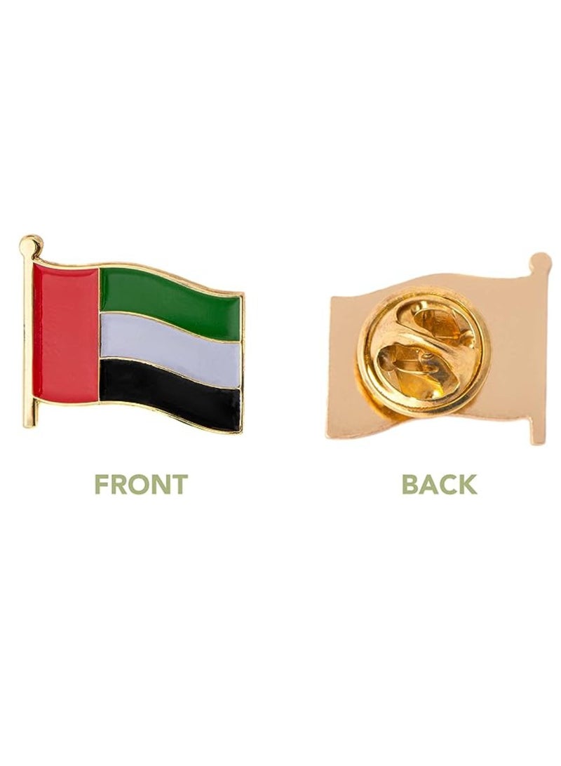 يوويل الإمارات العربية المتحدة التلبيب دبوس دولة الإمارات العربية المتحدة المينا مصنوعة من المعدن تذكارية قبعة الرجال النساء الوطنية يلوحون العلم التلبيب شارة بدبوس الإمارات العربية المتحدة شارة العلم الصغي - Image 3