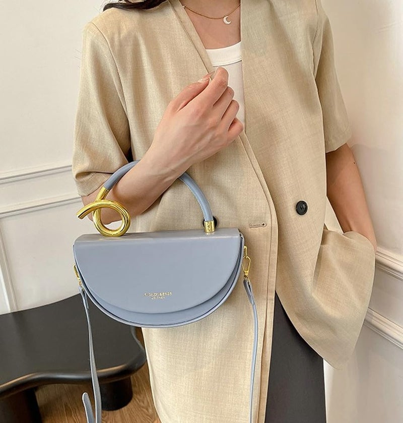 Bagkeak Unique Trendy Solid Color Cross Body Bag Small Exquisite Shoulder Bags Commuter Travel Handbag for Women 2025 - Image 2