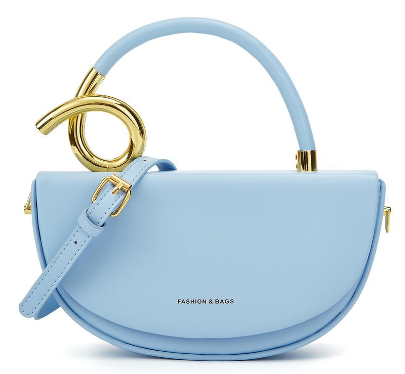 Bagkeak Unique Trendy Solid Color Cross Body Bag Small Exquisite Shoulder Bags Commuter Travel Handbag for Women 2025 - Image 1