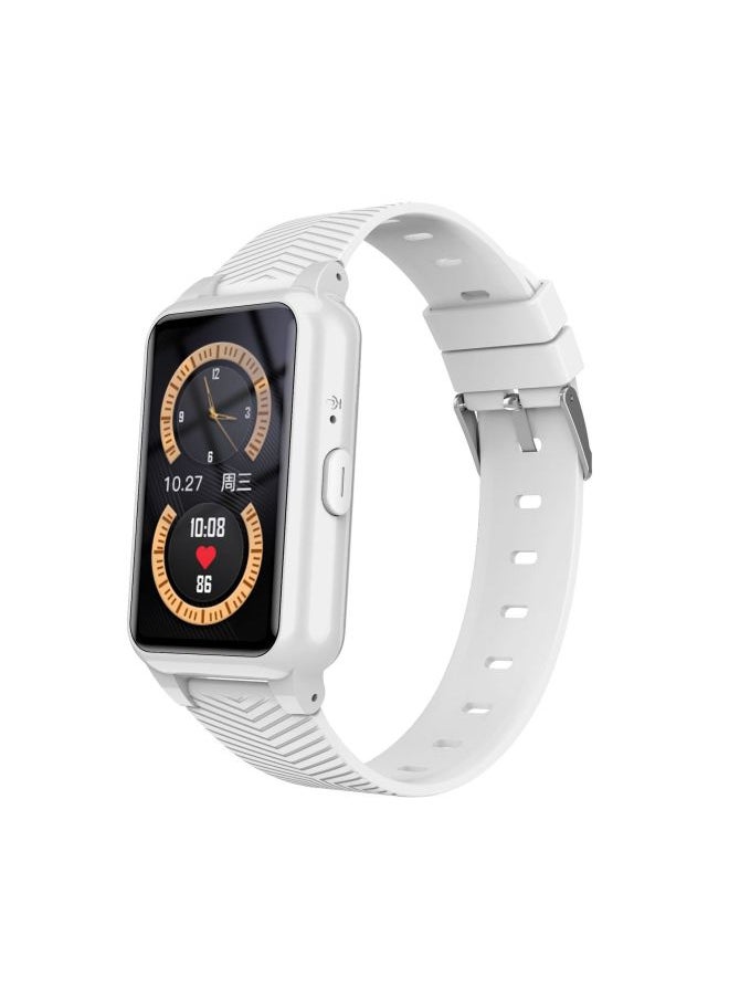 Generic - Anti-lost PositioninG Watch For The Elderly 4G Full Netcom GPRS Real-time TrackinG MonitorinG Heart Rate PositioninG Depth Waterproof-Color:S10 White - Image 1