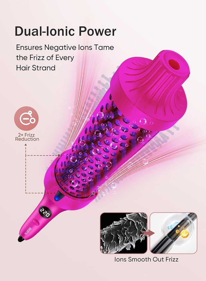 BESTIS 32mm Thermal Brush Ionic Hair Styler Brush,  Barrel for Straightening & Curling, Smooth & Shiny Hair, Adjustable 100–220°C, Fast Heat, Dual Voltage - Image 5