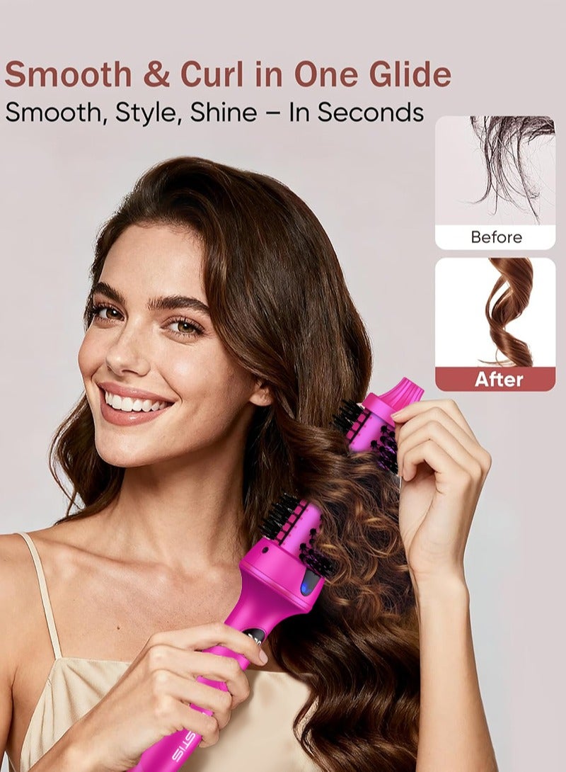 BESTIS 32mm Thermal Brush Ionic Hair Styler Brush,  Barrel for Straightening & Curling, Smooth & Shiny Hair, Adjustable 100–220°C, Fast Heat, Dual Voltage - Image 2