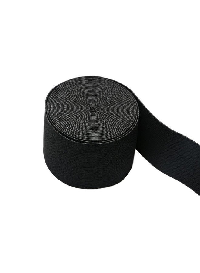 RERIVER 2-inch Black Knit Elastic Spool Wide Heavy Stretch Elastic Band,5 Yards  - Image 2